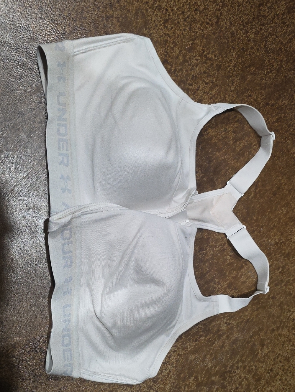 Under Armour White High-Support Padded Sports Bra